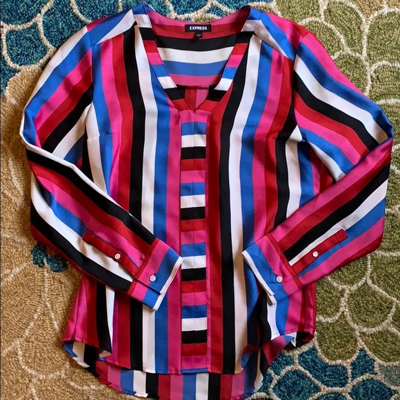 Express Tops - NWOT Express striped dress shirt